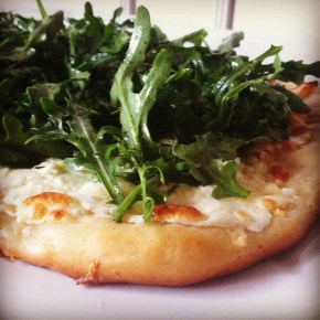 White Pizza with Arugula&nbsp;Salad